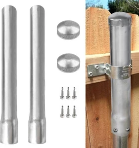 2 Stück 2-3/8 Zoll Außendurchmesser Metallpfostenverlängerung - 24 Zoll Zaunhöhe Verlängerung - Bild 1 von 6