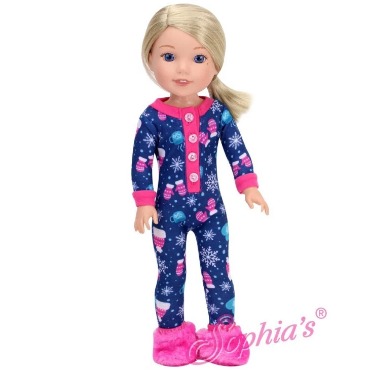 Sophia's Wellie Wishers 14" Hot Cocoa PJ's & Slippers Set 36cm — 第 1/2 张图片