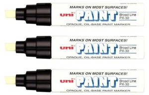 Uni-Paint 63731 PX-30 Oil-Based Permanent Marker, Bold Line, Black, 3-Pack - Picture 1 of 2