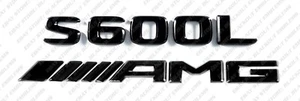 Maletero emblemas negro brillante para Mercedes-Benz S560L AMG W140 W220 W221 W222 W223 - Imagen 1 de 8