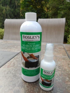 Spray estático removedor de arrugas natural sin hierro Begley's 2 piezas COMPLETO + TAMAÑO DE VIAJE - Imagen 1 de 8