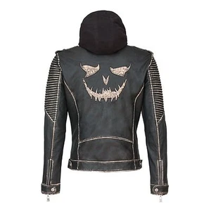 Costume Suicide Squad Nuovo 'The Killing Jacket' Joker Giacca Pelle con Cappuccio - Foto 1 di 4