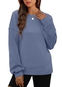 Sweatshirt for Women Long Sleeve Shirts Casual Crewneck Sweatshirts Loose Fit... - Picture 1 of 5