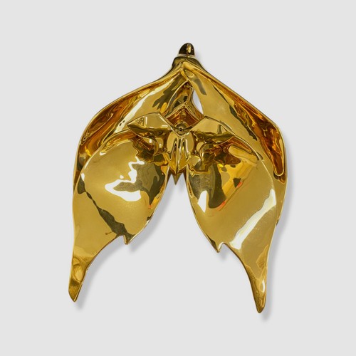 Collana donna Alexander McQueen con orchidea oversize in oro