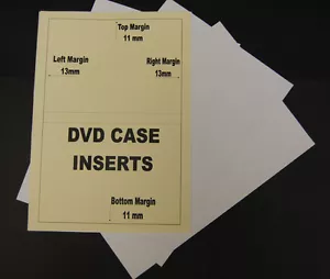 25 Sheets Of 120gsm Inkjet Printable Matt DVD Library Case Inserts Inlays - Picture 1 of 1