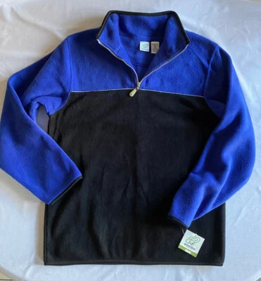 Suéter Pullover GREENDOG Hombres Jóvenes Manga Larga 1/4 Cremallera Talla XL/20 Azul/Negro Foto 1 de 4