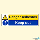 Gefahr Asbest / Aushalteschild
