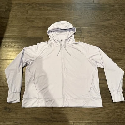 Mondetta Mujer Sudadera con Capucha Talla XX-Grande Lavanda Cremallera Frontal Chaqueta Ligera con Bolsillo Foto 1 de 4