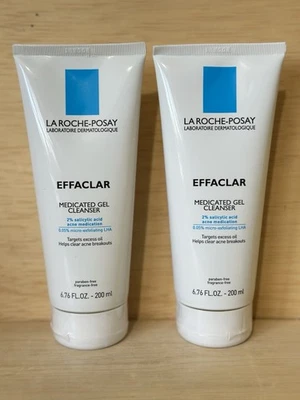 Lot 2-La Roche-Posay Effaclar Medicated GEL Cleanser - 6.76 FL 200ml- Exp 10/27 - Image 1 of 2