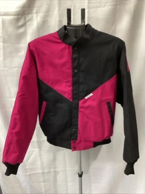 Chaqueta Mo Betta De Colección Para Hombre Grande Negra Rosa Bomber Western EE. UU. Foto 1 de 4