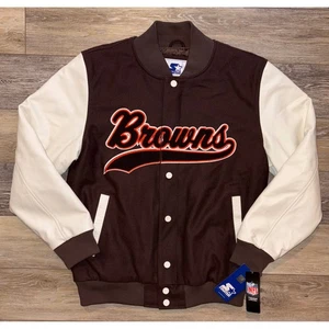 NWT Men's Cleveland Browns Starter Varsity Throwback - Large - Brown - Picture 1 of 10