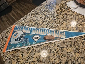 Vintage Miami Dolphins 1990's NFL Team Full Size Pennant AFC East Dan Marino - Picture 1 of 2