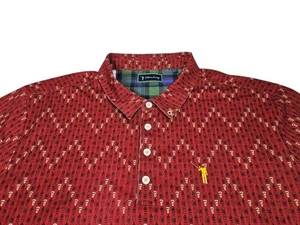 Camisa polo William Murray patrón de copas de cerveza para hombre XXL roja rendimiento de golf - Imagen 1 de 11