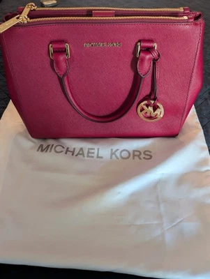 Michael kors SUTTON Red Cherry Medium Satchel Saffiano Leather - Image 1 of 4