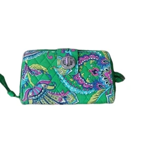 vera bradley green trifold wallet - Picture 1 of 6