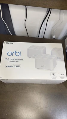 NETGEAR Orbi RBK13 AC1200 Mesh WiFi System with Router and 2 Satellite Extenders - Image 1 of 4