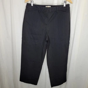 Talbots schwarz strukturierte Streifen Caprihose, 14 - Bild 1 von 6