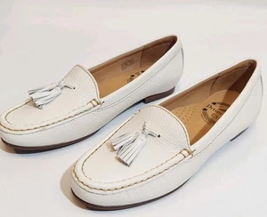 Sz6 Driver Club USA Womens RIVIERA BEACH White Grainy Loafers (25641-WG) No Box - Picture 1 of 11