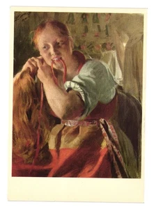 Margit 1891 Anders Zorn cartolina d'epoca Mora Zornmuseet Svezia opera d'arte museo - Foto 1 di 2