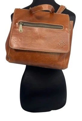 Patricia Nash Molina Mochila Cartera Convertible Bandolera Bolso Sillín Cuero Tostado Foto 1 de 4