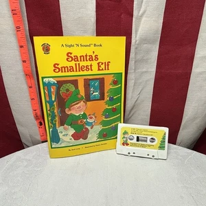 SANTA’S SMALLEST ELF book & cassette set 1987 vtg Sight ’N Sound Christmas - Picture 1 of 3