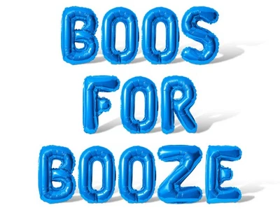BOOS FOR BOOZE Letra Globo Banner - Hágalo usted mismo Decoraciones de Fiesta de Halloween Foto 1 de 4