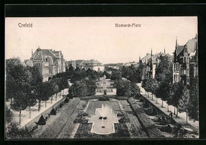 Crefeld, Ansichtskarte, Bismarck-Platz aus der Vogelschau 1916 - Picture 1 of 2