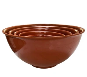 Williams Sonoma Set of 6 Mixing Serving Nesting Bowls Melamine Orange - Picture 1 of 7