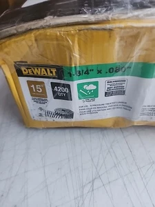 (4200 Stück) Dewalt Flachkopf Abstellgleis Nagelspule Edelstahl 15° RINGSCHAFTSPULE - Bild 1 von 8