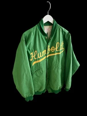 Vintage 60’s Wilson’s Humboldt County Baseball Jacket Sz 42 Large Distressed - Image 1 of 4