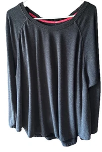 Tommy Hilfiger Top Deportivo XL Gris Rayas Manga Larga Cuello Redondo Pullover Camisa - Imagen 1 de 3