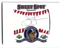 2001 UPPER DECK UD SWEET SPOT SIGNATURES AUTOGRAPH AUTO ANDRUW JONES # S-AJ