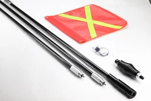 12FT Mining safety Whip LED Light Whip Flag for Sand Dune Mine Buggy ATV UTV - Foto 1 di 11
