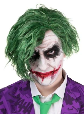 MARKENLOS Joker Perücke Heath - Kostümzubehör für Halloween - Hochwertige, grüne Perücke