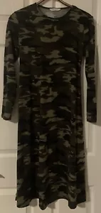 SHEIN Girls New Camouflage Long Sleeve Dress Size 11-12Y - Picture 1 of 4