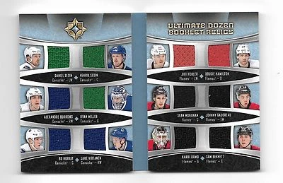2015-16 Ultimate Collection Dozen Booklets Canucks Flames #3/40 Sedin Gadreau - Image 1 of 4