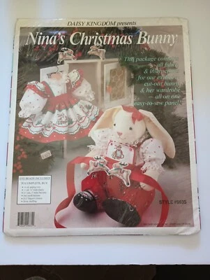 Daisy Kingdom Christmas Bunny Doll & Clothes Sewing Kit New 1991 - Image 1 of 2