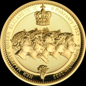 Niue Island 2022 1 Dollar Commemorative of Queen Elizabeth II Cu coins,with box - Picture 1 of 7