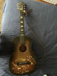 Display/Restore! 1940s Regal Gene Autry Sig. Cowboy Parlor Guitar Melody Ranch - Picture 1 of 8