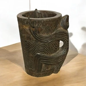 Authentic Wooden Naga Pot - Picture 1 of 4