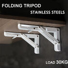 8-16 inch Folding Heavy Shelf Bracket Stainless Wall Mounted Collapsible 
