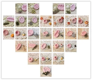 SUPER OFFERTA stampi gomma siliconica forme miste lotto 100pz fimo cernit - Picture 1 of 1