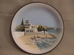 Suvenir Decorative Plate Hand Painted Nikolas made in Greece - Picture 1 of 10