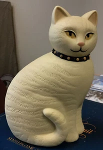 Beige hellbraun 8 Zoll Katze Katze besondere Geschenke von Crowning Touch Keramikfigur - Bild 1 von 7