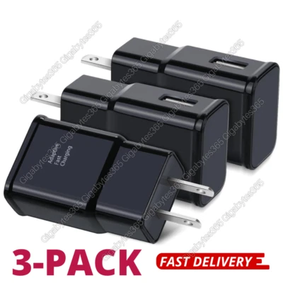 Paquete de 3 adaptadores de cargador de pared USB de carga rápida adaptables para Samsung S20 S10 Note 9 Foto 1 de 4