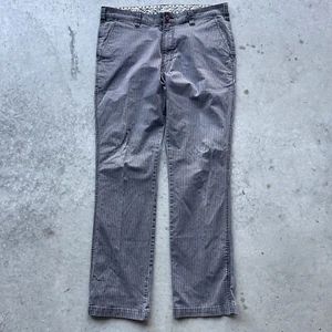 Vintage Element Pants Mens 36x32 Gray Stripes Skateboarding Wide Leg Baggy Y2K - Picture 1 of 11