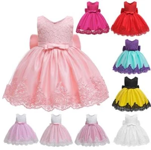 New formal Tutu party bridesmaid wedding dress baby princess girl flower dresses - Picture 1 of 20