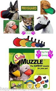 LOTE AL POR MAYOR - JUEGO DE 6 piezas ProGuard SOFTIE BOZALES PARA PERROS *TODAS LAS TALLAS de bozal de raza - Imagen 1 de 9