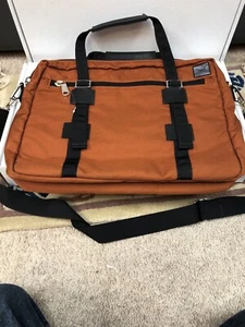 Ernest Alexander NY Cognac a spalla tela/pelle libro/borsa per laptop USA - Foto 1 di 11