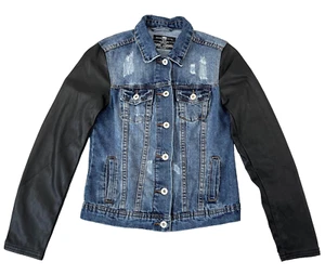 Parasuco Jacket Womens Extra Small Blue Denim Jean Buttons Pockets Coat Ladies - Picture 1 of 7